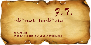 Fürszt Terézia névjegykártya